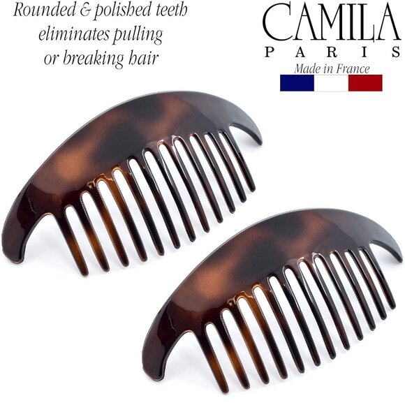Luxurious 5.5 Inch Tortoise Shell Combs Set – Effortless Styling for Women main image 7